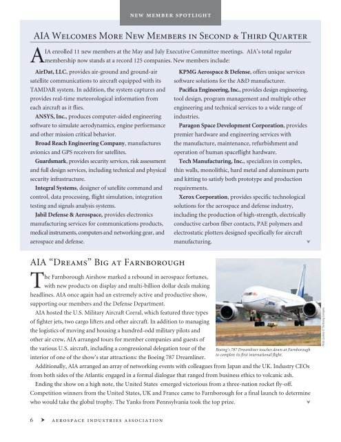 AIA Executive Report - Aerospace Industries Association