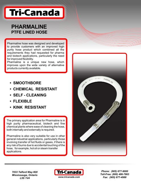 Aflex Tri-Canada Pharmaline Hose