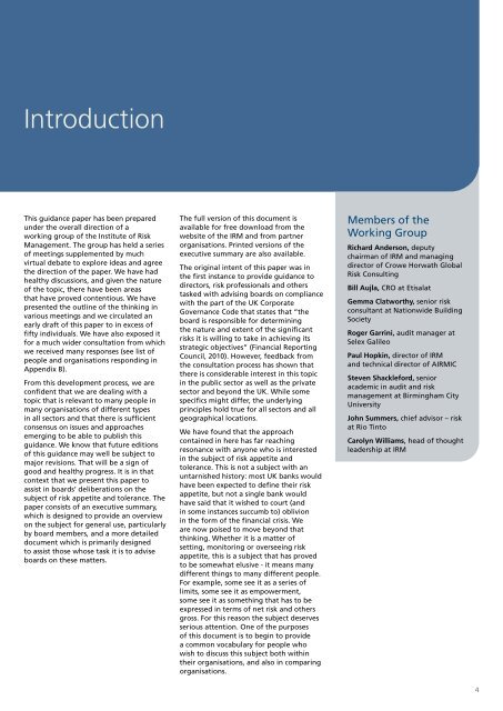 Guidance Paper - The Institute of Risk Management