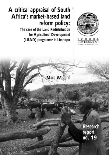 A critical appraisal of South Africa's market-based land reform policy