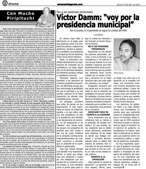 Descarga la Edicion PDF - SEMANARIO LA GACETA