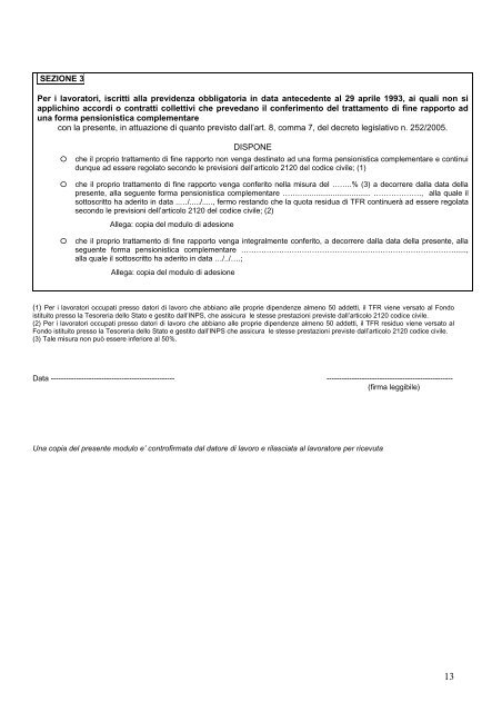 SCARICARE MODULO TFR2 DA