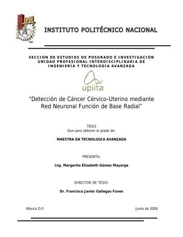 Detección de Cáncer Cérvico-Uterino mediante Red Neuronal ...