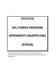 STATUTO DEL FONDO PENSIONE DIPENDENTI GRUPPO ... - fopen