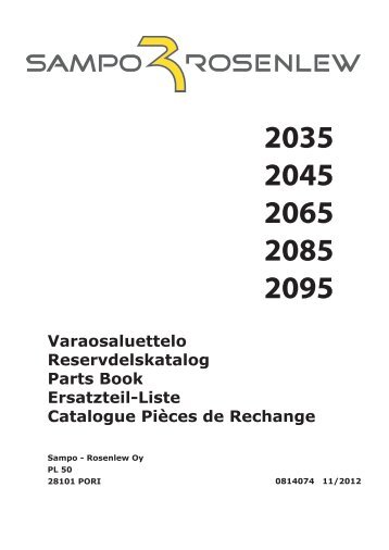 Varaosaluettelo Reservdelskatalog Parts Book ... - Sampo-Rosenlew