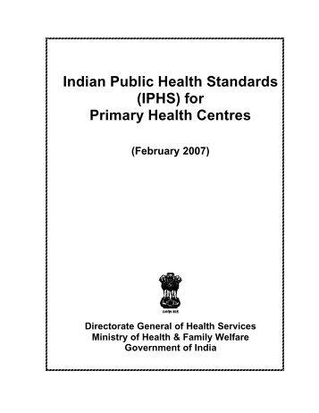 (IPHS) for Primary Health Centres - Pbnrhm.org