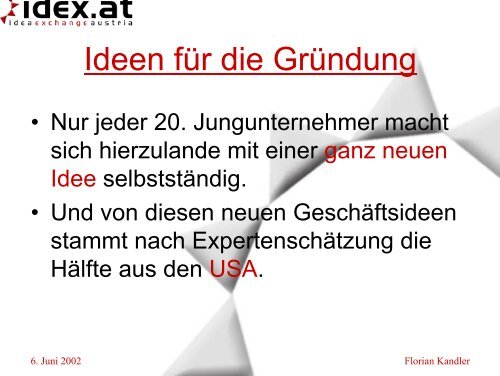 Von der Idee zur Gründung