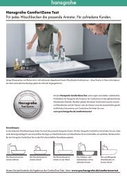 Testergebnisse mit Ideal Standard Waschbecken - Hansgrohe