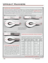 upright hammers view catalog - Pianotek Supply Company