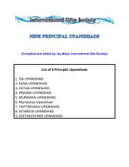 List of 9 Principle Upanishads - International Gita Society