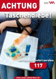 Flyer Taschendiebstahl(PDF, 151 KB) - Stadtpolizei Winterthur