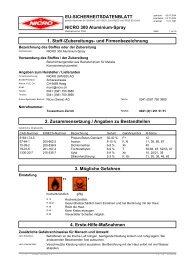 EU-SICHERHEITSDATENBLATT NICRO 300 Aluminium-Spray 1 ...