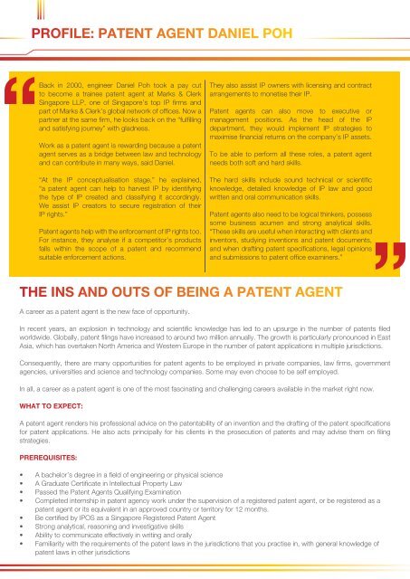 The Patent Agent - Intellectual Property Office of Singapore