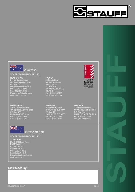 Quick Release Couplings Brochure.indd - STAUFF