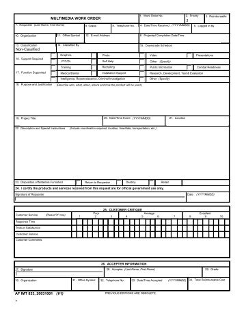 Photo Request Form - Creech Air Force Base