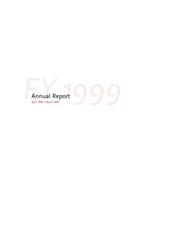 Annual Report Fiscal Year 1999/2000 - Human Frontier Science ...