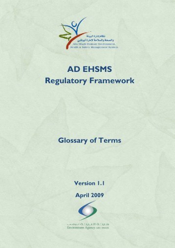 AD EHSMS Regulatory Framework
