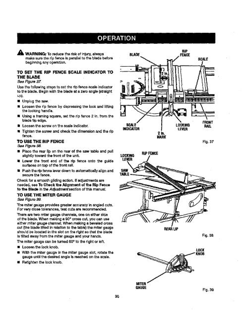 10 in. TABLE SAW - Sears