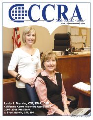November 2007 - California Court Reporters Association