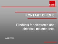 KONTAKT CHEMIE - Sos electronic s. r. o.