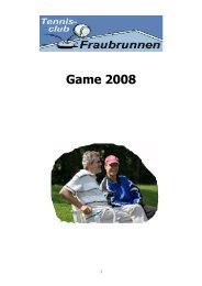 Game 2008 - TC Fraubrunnen