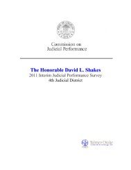 Judge David L. Shakes - Commissions on Judicial Performance