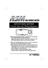 REV/SPEED METER VehicleSpecificWiringDiagram - APEXi USA