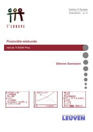 Cahier 5: FinanciÃ«le wiskunde met de TI-83/84 Plus