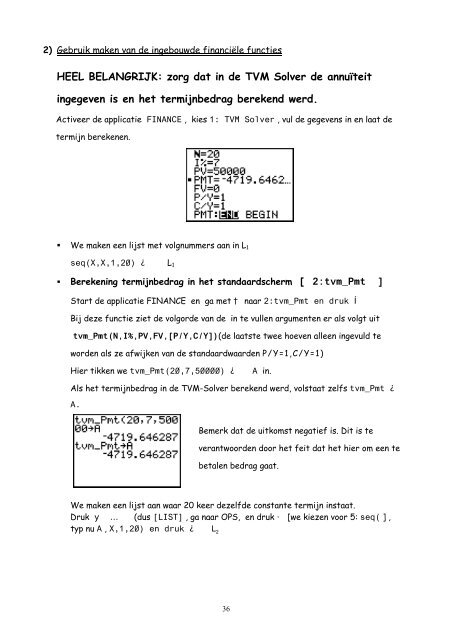 Cahier 5: FinanciÃ«le wiskunde met de TI-83/84 Plus