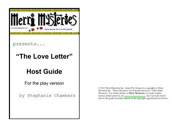 “The Love Letter” Host Guide - Merri Mysteries