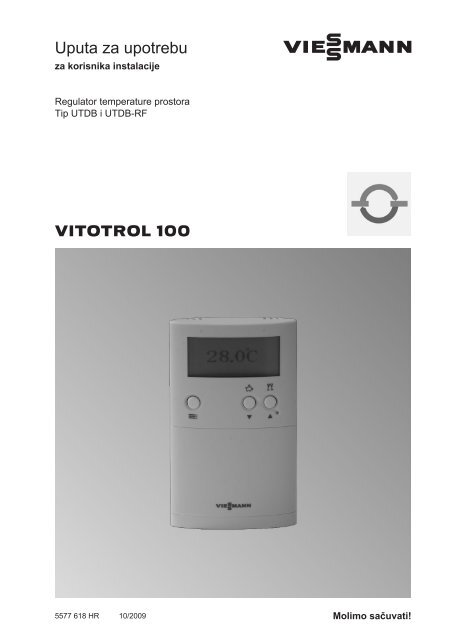 Vitotrol 100 UTDB UZU HR - Viessmann