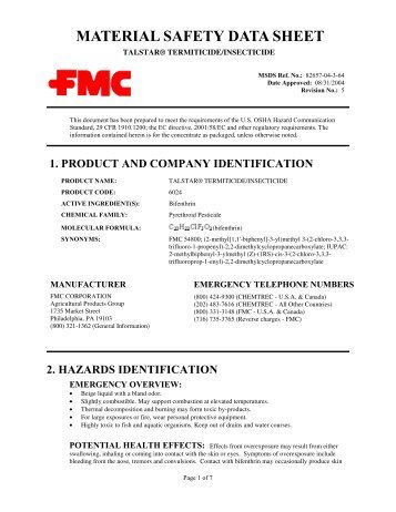 TALSTARÂ® TERMITICIDE/INSECTICIDE