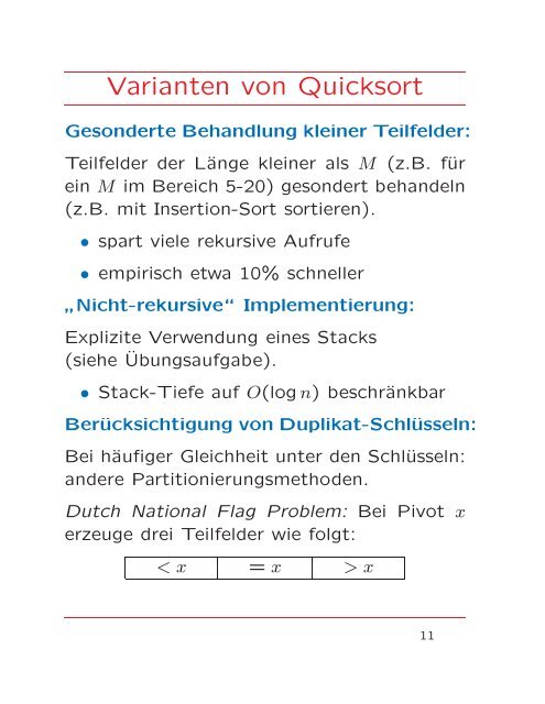 Quicksort