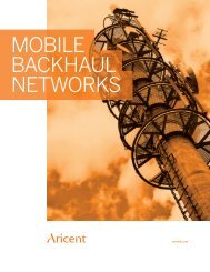 MOBILE BACKHAUL NETWORKS - Aricent