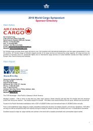 2010 World Cargo Symposium Sponsor Directory