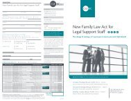 new Family law act for legal Support Staff - The Continuing Legal ...
