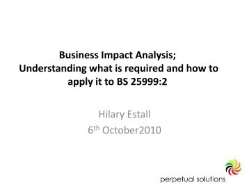 Business Impact Analysis â Understanding what is ... - BSI Shop