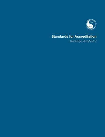 Standards for Accreditation of Sleep Disorders Centers - American ...