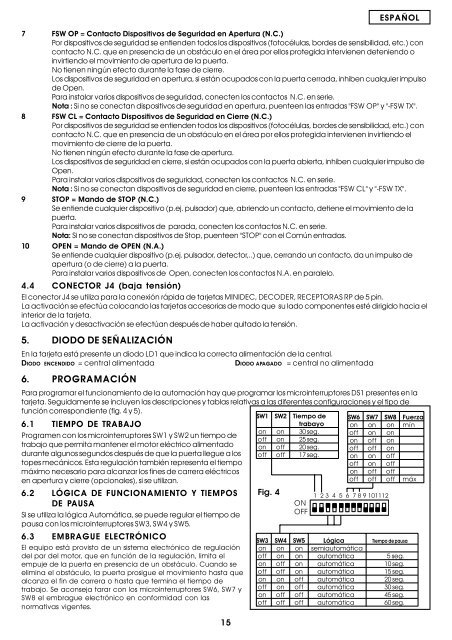 apparecchiatura elettronica per basculanti control board for ... - Faac