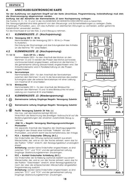 apparecchiatura elettronica per basculanti control board for ... - Faac