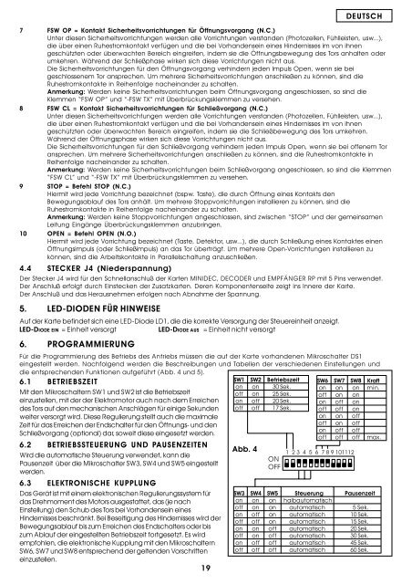 apparecchiatura elettronica per basculanti control board for ... - Faac