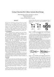 Testing of Quantum Dot Cellular Automata Based Designs - CiteSeerX