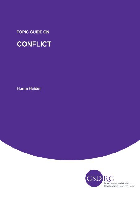 Topic Guide on Conflict - GSDRC