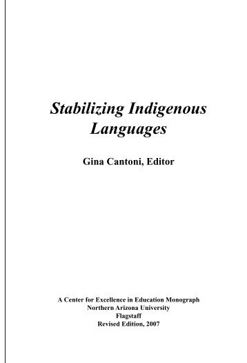 Stabilizing Indigenous Languages - Jan.ucc.nau.edu - Northern ...