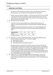 Eindexamen biologie vwo 2007-I - VWO-Examens