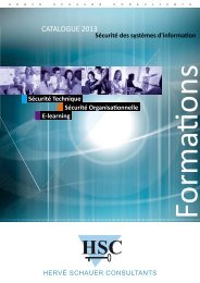 Catalogue des formations au format PDF - Herve Schauer Consultants