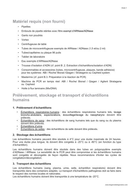 Contrôle d'extraction d'ADN et d'inhibition - Diagenode Diagnostics