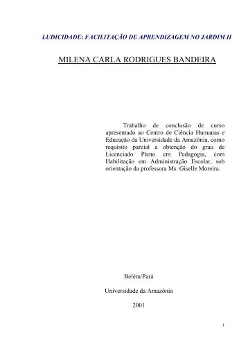 Ludicidade: Facilitacao de Aprendizagem no Jardim II - Unama