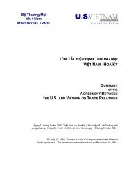 BTA Summary in English - US-Vietnam Trade Council