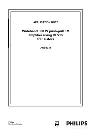 using BLV25 transistorsWideband 300 W push-pull FM amplifier ...